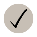 rundes Icon mit einem Check-Zeichen